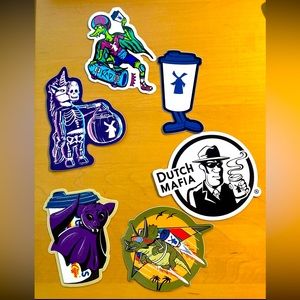Zombie, Christmas, Arizona Rare Hard to Find Dutch Bros Stickers Mystery Bundle